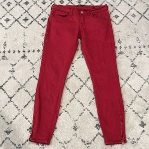 Lucky Brand Charlie Skinny Gold Zip